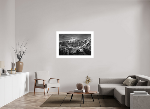 45 x 30″, Hahnemühle Paper Print LARGE (No Frame) Mountains and Driftwood